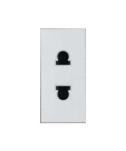 Ổ cắm 2 chấu Saturn K size S màu trắng Duhal S1B011