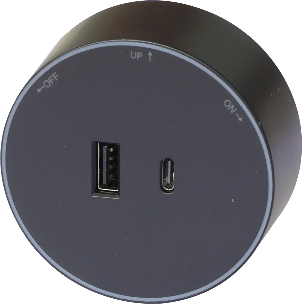 Bộ ổ cắm cao cấp PC aluminum có LED 1 USB 1 Type-C Duhal S1B651