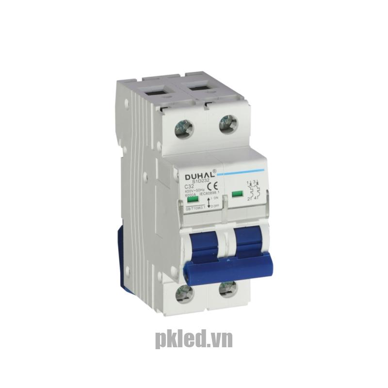 MCB 2 cực 20A 6kA Duhal S1D220 thiết kế bền chắc