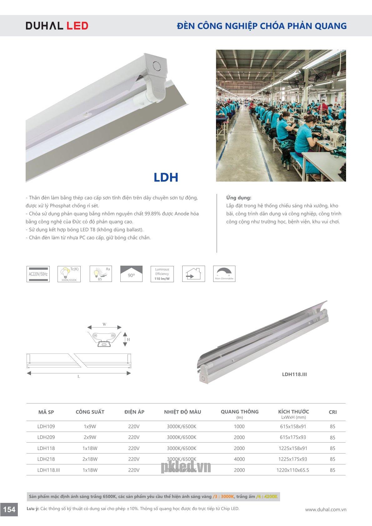 Trang 154- Tài liệu kỹ thuật đèn led Duhal series LDH