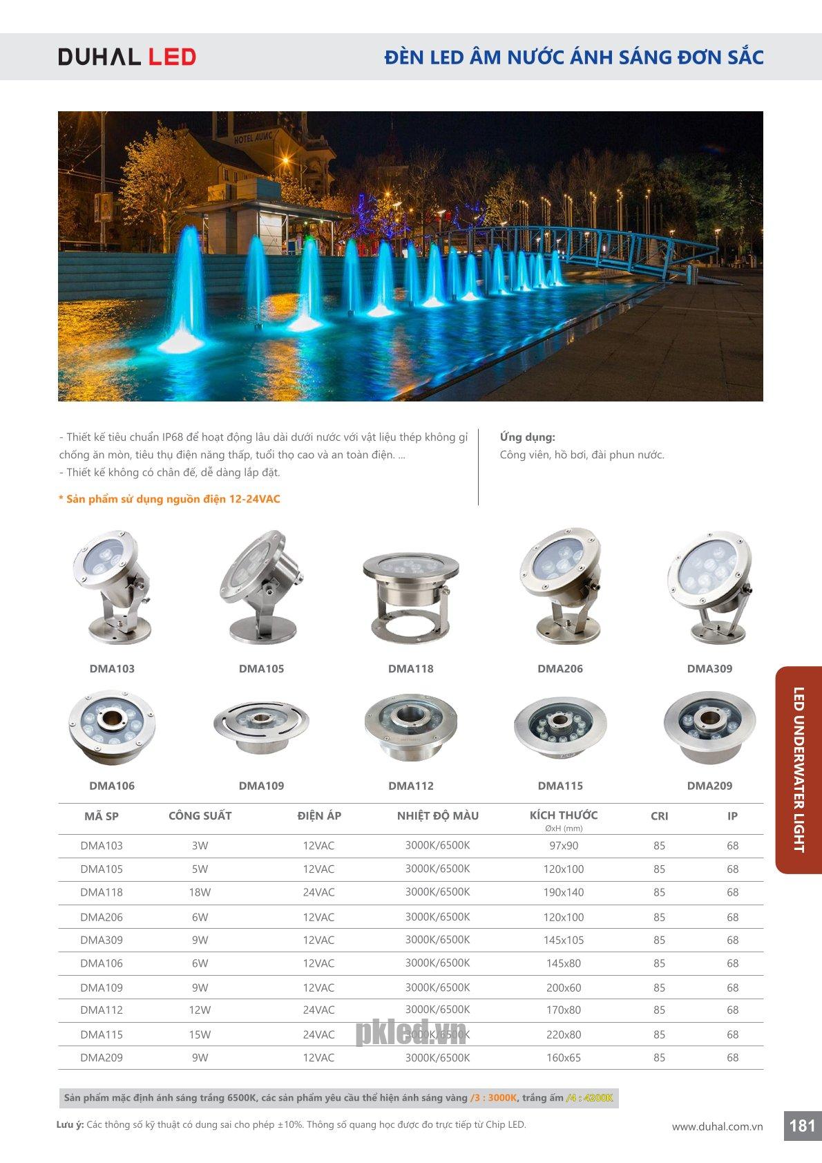 Trang 181- Tài liệu kỹ thuật đèn led Duhal series DMA