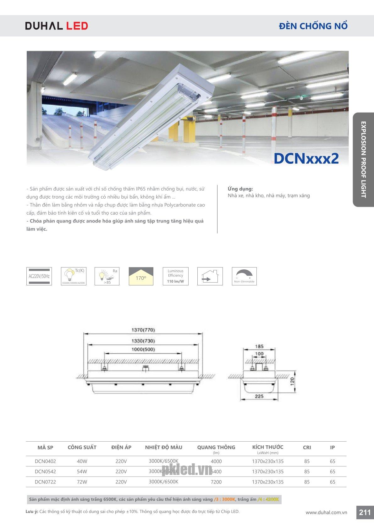 Trang 211- Tài liệu kỹ thuật đèn led Duhal series DCNxxx2
