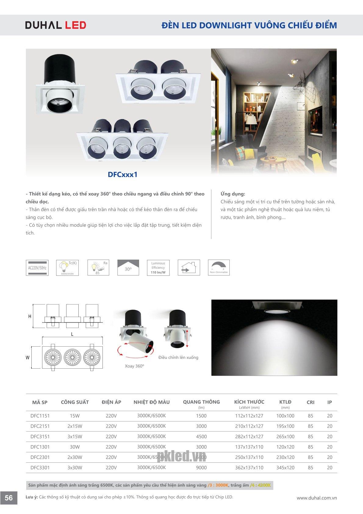 Trang 56- Tài liệu kỹ thuật đèn led Duhal series DFCxxx1