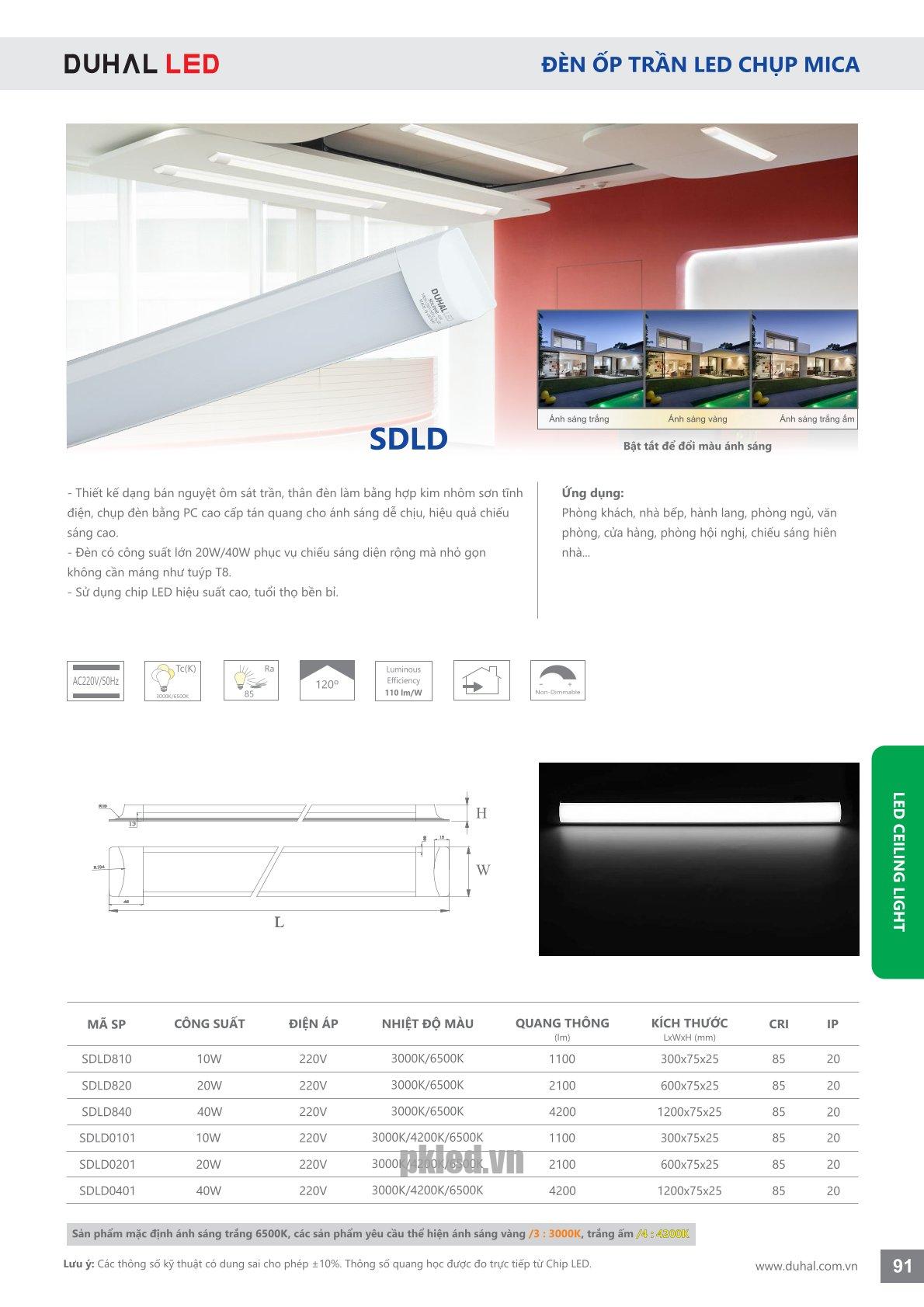 Trang 91- Tài liệu kỹ thuật đèn led Duhal series SDLD